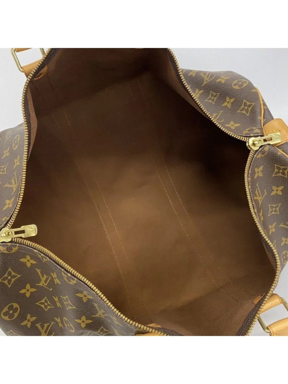 Louis Vuitton Boston Bag Monogram Keepall 50 Brown